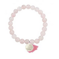 Pink Stone Charm Bracelet